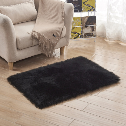 Hot Selling Carpet for Bedroom and Living Room, Bedside Rug, Home Use Faux Fur Plush Carpet, Stain Resistant and Easy to Clean