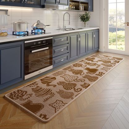 Kitchen Floor Mat Absorbent Oil-Absorbing Disposable Erasable Carpet Door Non-Slip Foot Mats Household Long Door Mat Stain-Resistant