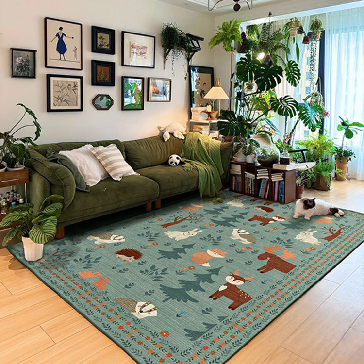Cartoon Animal Carpet for Living Room Bedroom Bedside Rug Children's Room Coffee Table Mat