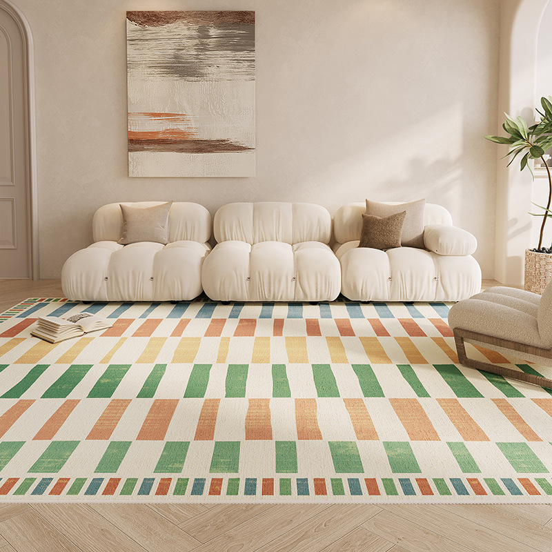 American-Style Waterproof Anti-Fouling Carpet Living Room Retro Affordable Luxury High-Grade Household Erasable Washable Disposable Bedroom Floor Mat