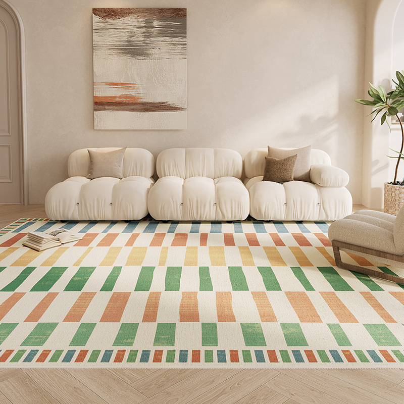 American-Style Waterproof Anti-Fouling Carpet Living Room Retro Affordable Luxury High-Grade Household Erasable Washable Disposable Bedroom Floor Mat
