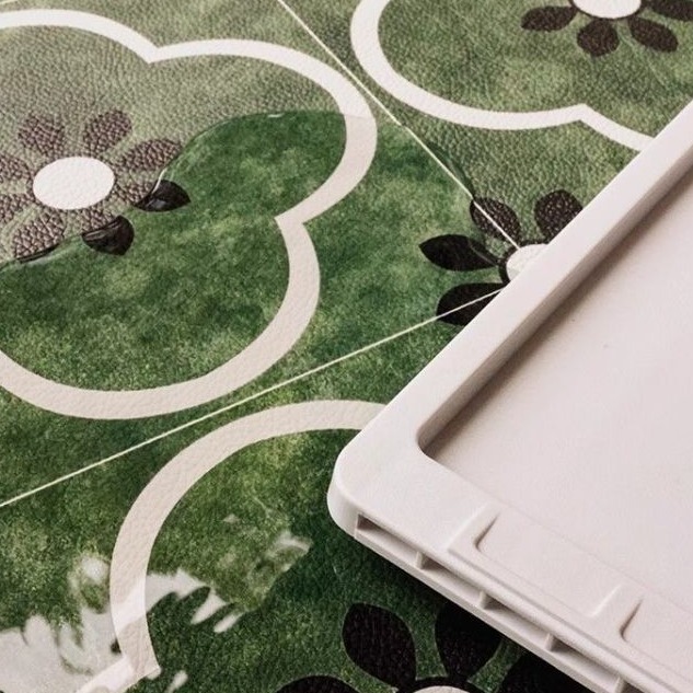 French Retro Leather Doormat Entrance Waterproof Oil-proof Non-slip Mat Outdoor Entryway Cuttable Washable Wipeable Floor Mat