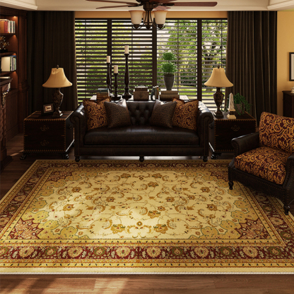 Moroccan Style High-End American Living Room Carpet Sofa Rug Winter Plush Luxurious Classical Thickened Coffee Table Rug