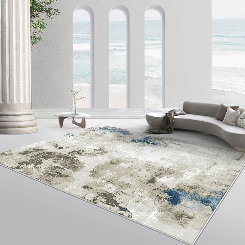 Minimalist Nordic Living Room Carpet Bedroom Waterproof Stain-resistant Coffee Table Rug Light Luxury Home Abstract Loop Pile Non-slip Rug