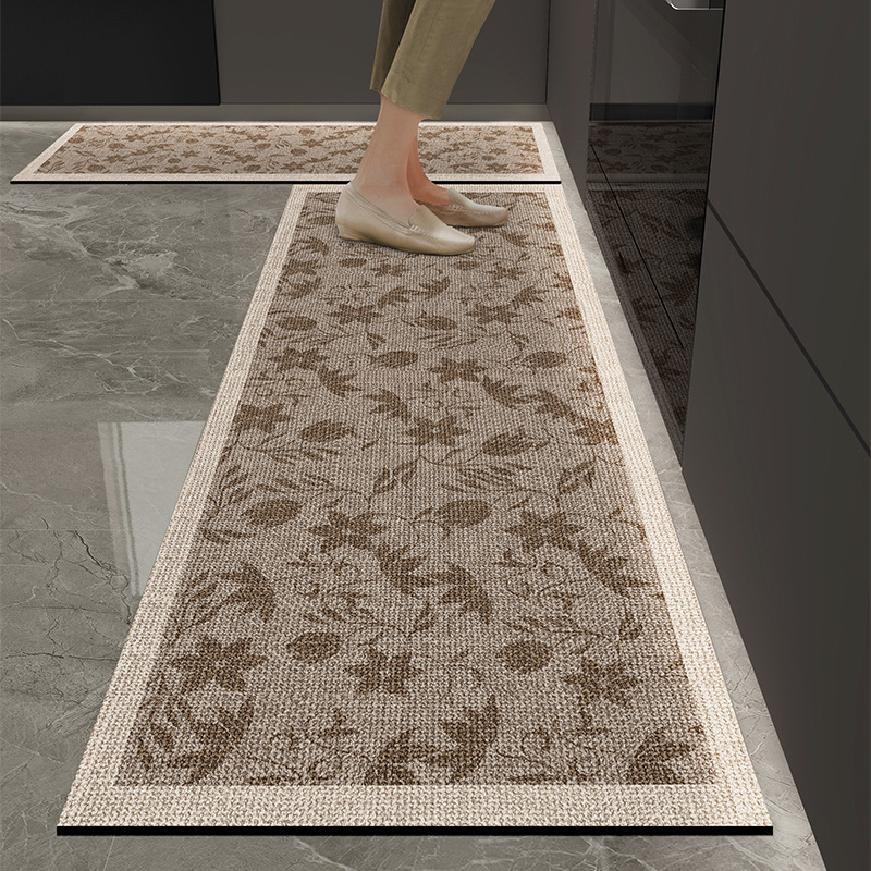 High-End Kitchen Special Mat Household Long Strip Carpet Oil Absorption Water Absorption Dirt Resistant Non-Slip Anti-Fall Entrance Door Mat