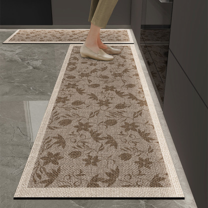 High-End Kitchen Special Mat Household Long Strip Carpet Oil Absorption Water Absorption Dirt Resistant Non-Slip Anti-Fall Entrance Door Mat