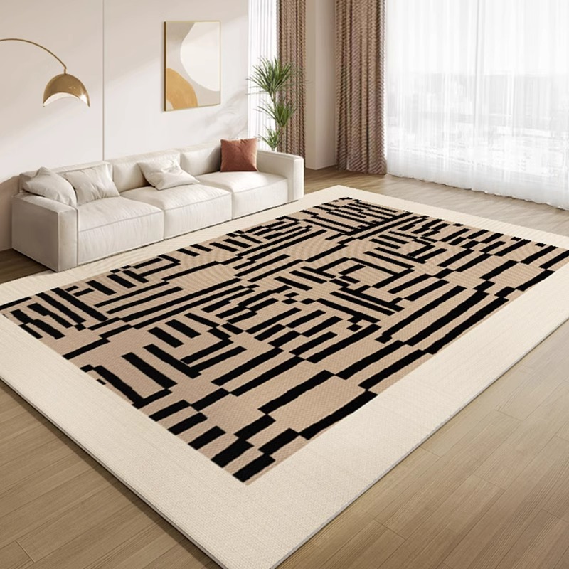 Living Room Carpet Stain Resistant Easy to Clean Sofa Coffee Table Rug Large Area Full Coverage Crystal Velvet Carpet Water Absorbent Non-Slip Foot Mat