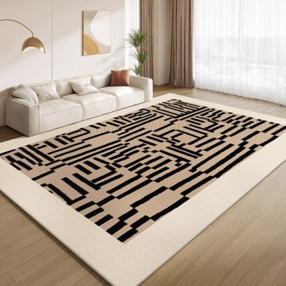 Living Room Carpet Stain Resistant Easy to Clean Sofa Coffee Table Rug Large Area Full Coverage Crystal Velvet Carpet Water Absorbent Non-Slip Foot Mat