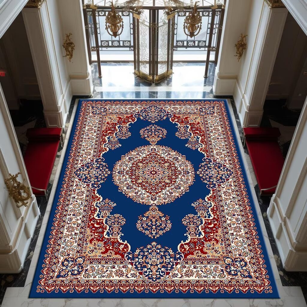Turkish Ethnic Style Carpet Persian American Retro Living Room Sofa Coffee Table Carpet Home Bedroom Bedside Rug