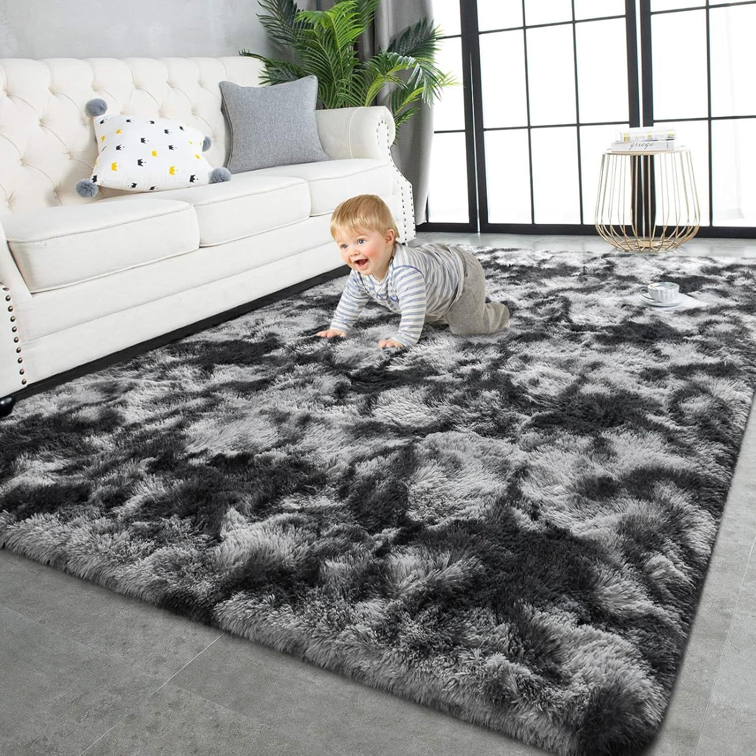Plush Living Room Carpet Bedroom Bedside Rug Coffee Table Rug Room Under Bed Fleece Floor Mat