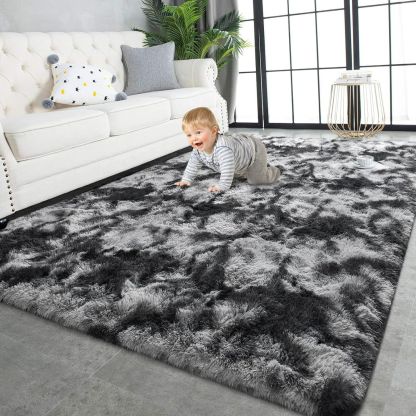 Plush Living Room Carpet Bedroom Bedside Rug Coffee Table Rug Room Under Bed Fleece Floor Mat