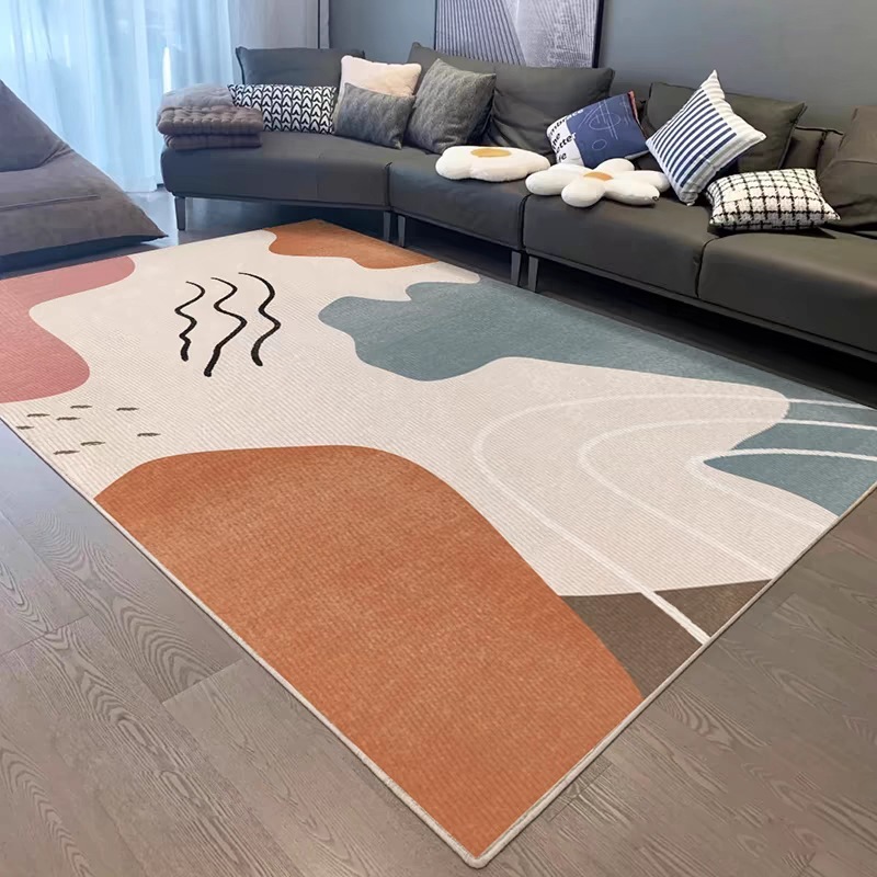 Bedroom Carpet Living Room Stain Resistant Easy to Clean Insulation Home Non-Slip Water Absorbent Sofa Coffee Table Crystal Velvet Rug