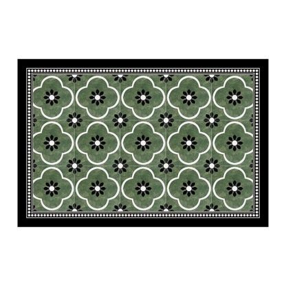 French Retro Leather Doormat Entrance Waterproof Oil-proof Non-slip Mat Outdoor Entryway Cuttable Washable Wipeable Floor Mat