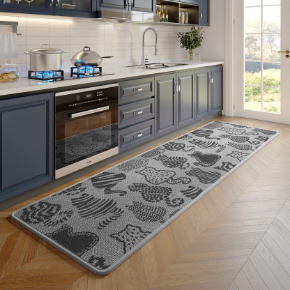 Kitchen Floor Mat Absorbent Oil-Absorbing Disposable Erasable Carpet Door Non-Slip Foot Mats Household Long Door Mat Stain-Resistant