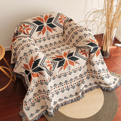 Rugava Sofa Throw Blanket Country Retro Pastoral Style Sofa Cover Chair Cover One-Piece Sofa Cushion