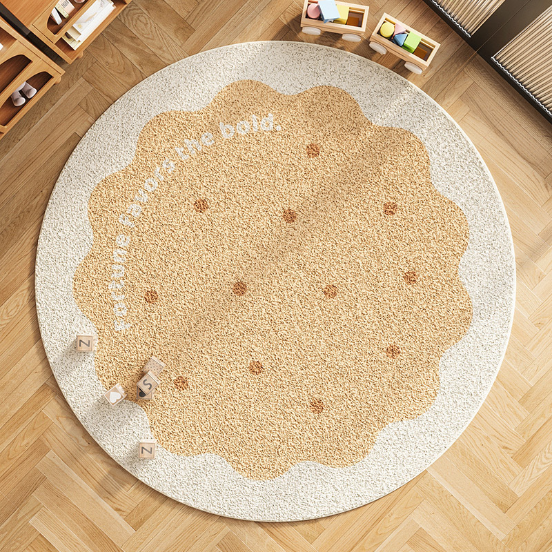Round Cashmere Carpet Living Room Bedroom Bedside Blanket