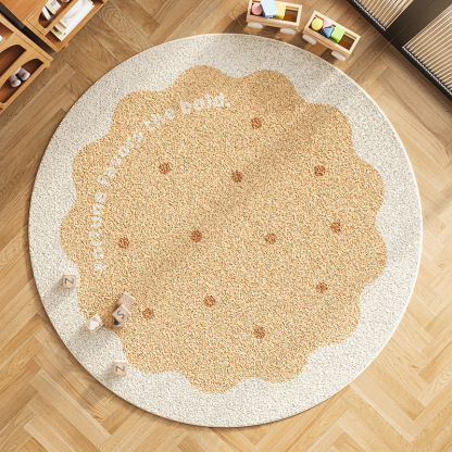 Round Cashmere Carpet Living Room Bedroom Bedside Blanket