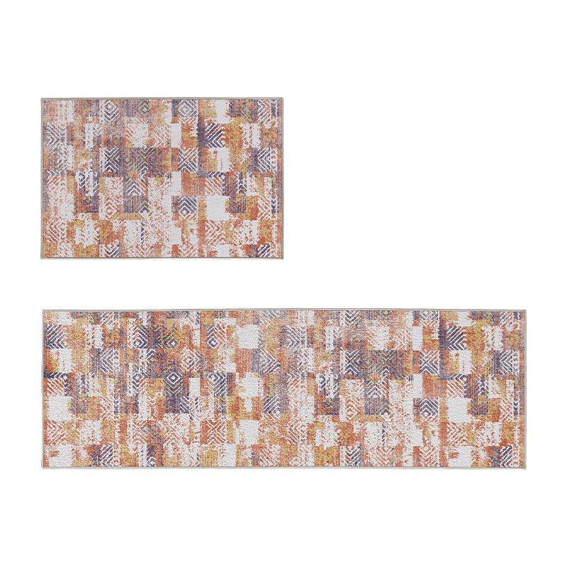 Persian Carpet American Retro Washable Foldable Stain-resistant Easy-to-clean Living Room Kitchen Hallway Rug
