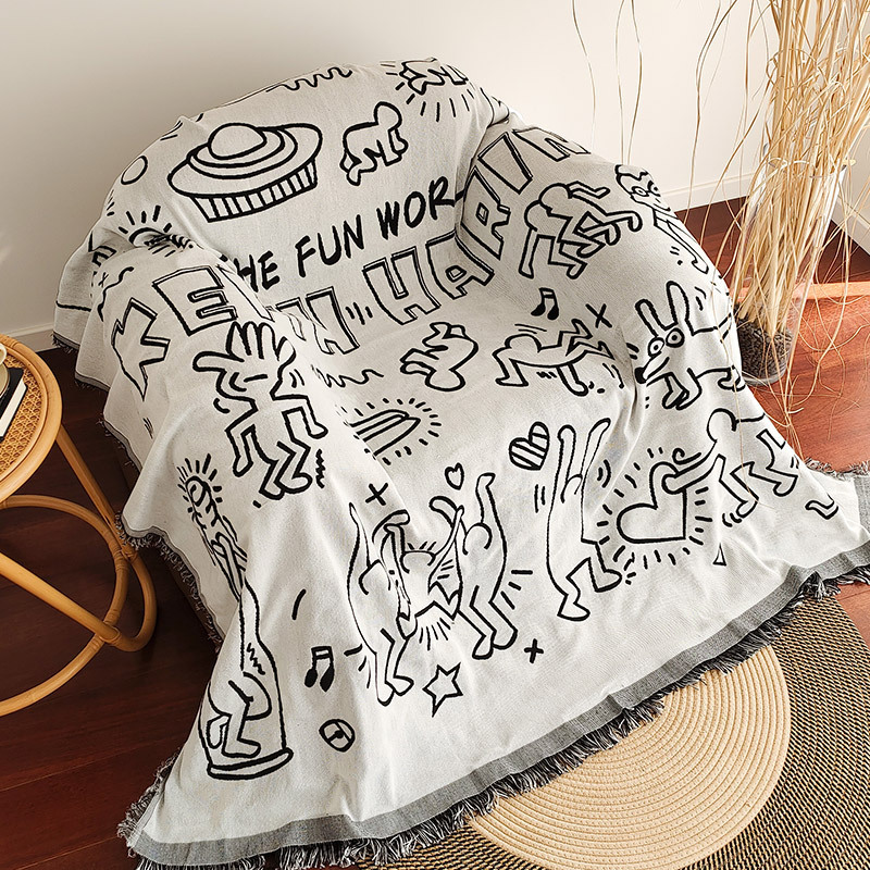 Rugava Sofa Throw Blanket Country Retro Pastoral Style Sofa Cover Chair Cover One-Piece Sofa Cushion