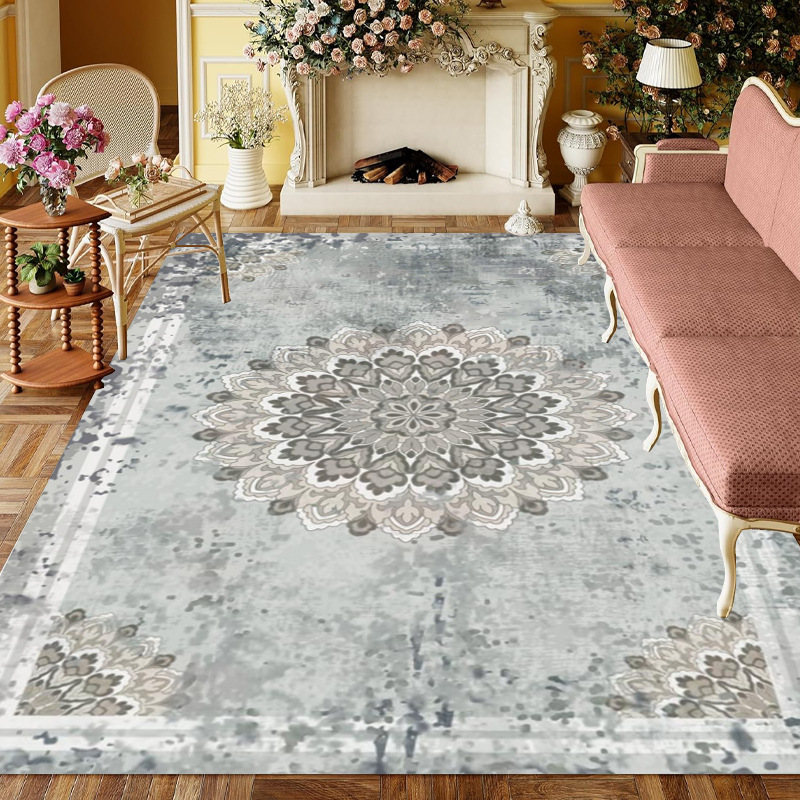 Living Room Carpet Stain-Resistant Easy-to-Care Italian-Style Light Luxury Bedroom Bedside Blanket Sofa and Tea Table Mat