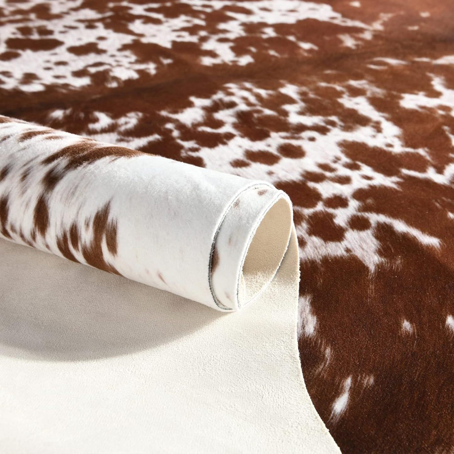 Rugava Modern Minimalist Faux Fur Carpet Indoor Living Room Bedroom Rug Faux Leather Zebra Animal Skin Pattern