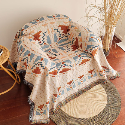 Rugava Sofa Throw Blanket Country Retro Pastoral Style Sofa Cover Chair Cover One-Piece Sofa Cushion
