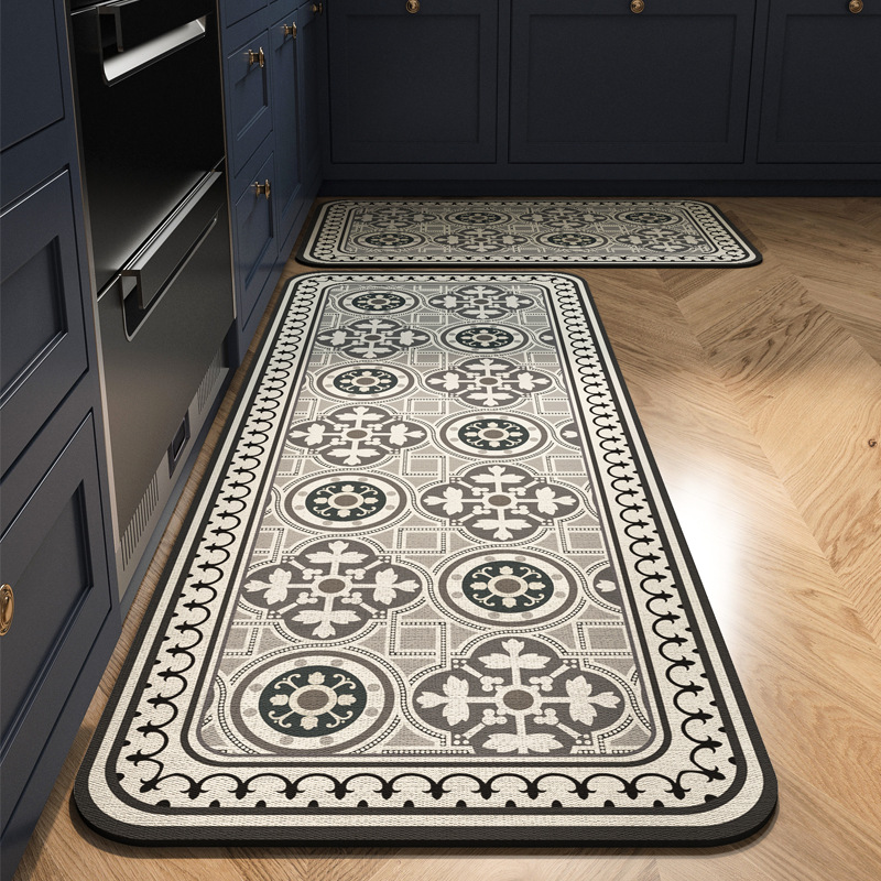 Minimalist Modern Diatomaceous Earth Household Kitchen Bathroom Absorbent Quick-Dry Floor Mat Toilet Doorway Non-Slip Foot Mat