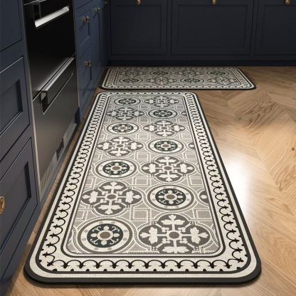 Minimalist Modern Diatomaceous Earth Household Kitchen Bathroom Absorbent Quick-Dry Floor Mat Toilet Doorway Non-Slip Foot Mat