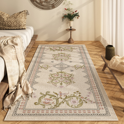 Bohemian Ethnic Style Bedroom Bedside Blanket Long Light Luxury High-Grade Carpet Master Bedroom Room Moroccan Floor Mat
