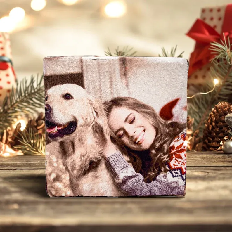 Cube Pillow, Custom pillow, Photo Pillow, Christmas Pillow, Gift for him , Gift for family, long distance relationship gift for boyfriend