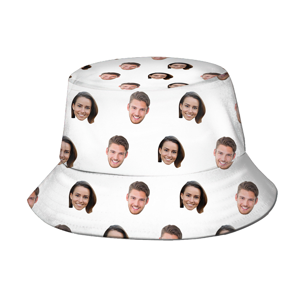 Custom Face Bucket Hats Unisex Beach Sun Cap