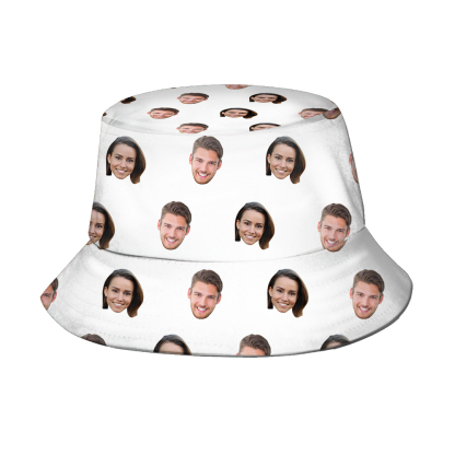 Custom Face Bucket Hats Unisex Beach Sun Cap