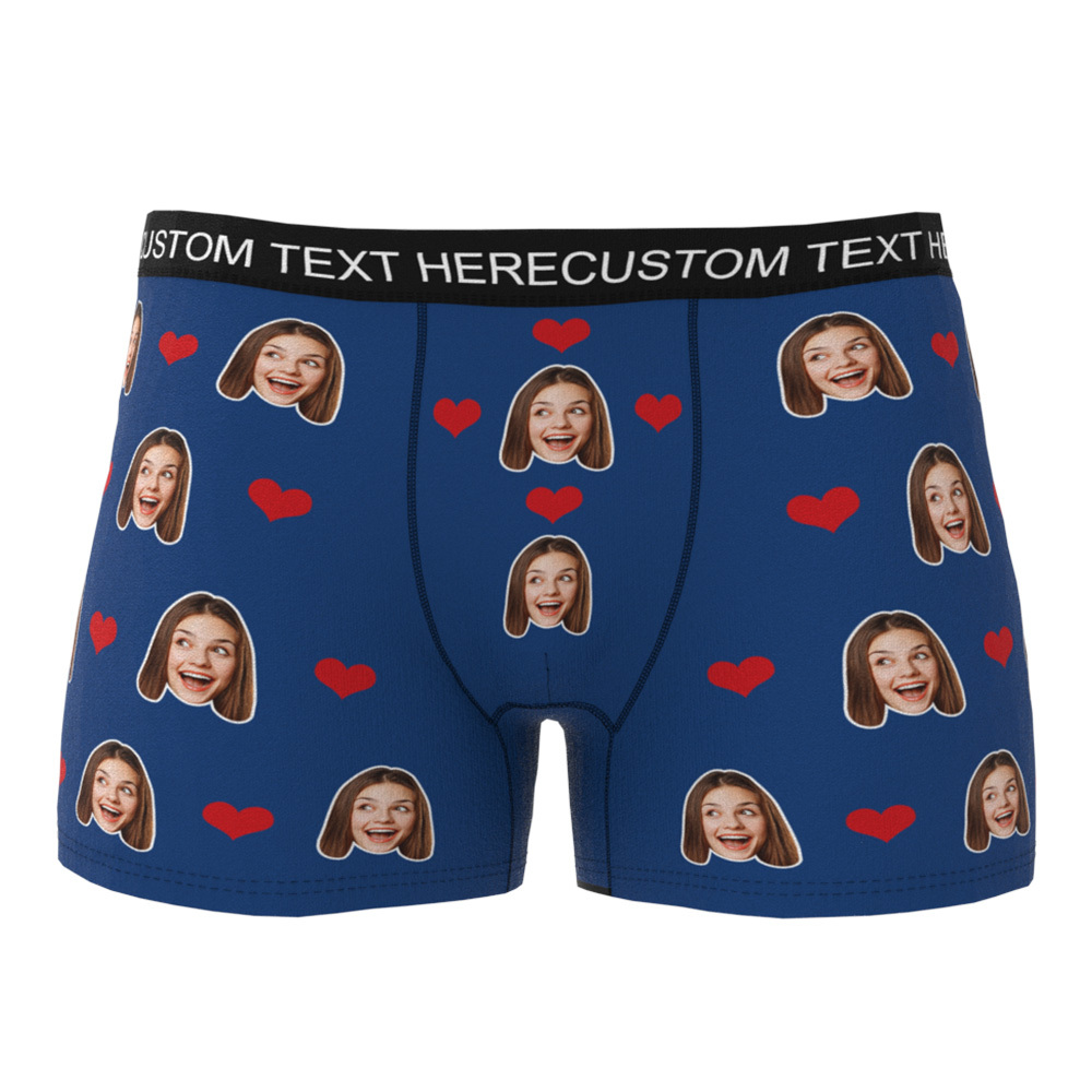 Custom Heart Face Boxer Briefs Men's Underwear