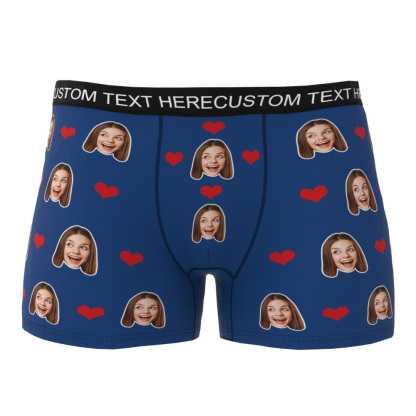 Custom Heart Face Boxer Briefs Men's Underwear