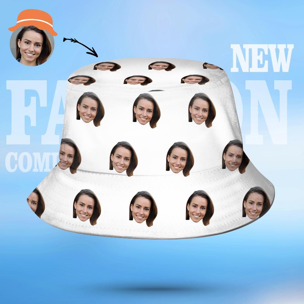 Custom Face Bucket Hats Unisex Beach Sun Cap