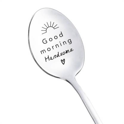 Good Morning Coffee Spoon Stainless Steel Spoon Gift for Nana Papa Mom