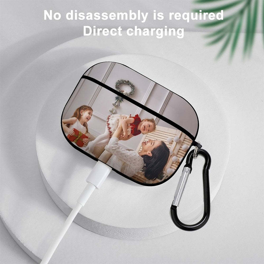 Custom Photo AirPods Pro Case Earbuds Case with Keychain