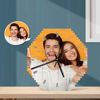 Custom Building Block Wall Clock Personality Puzzle Custom Photo Pointer Brick Clock