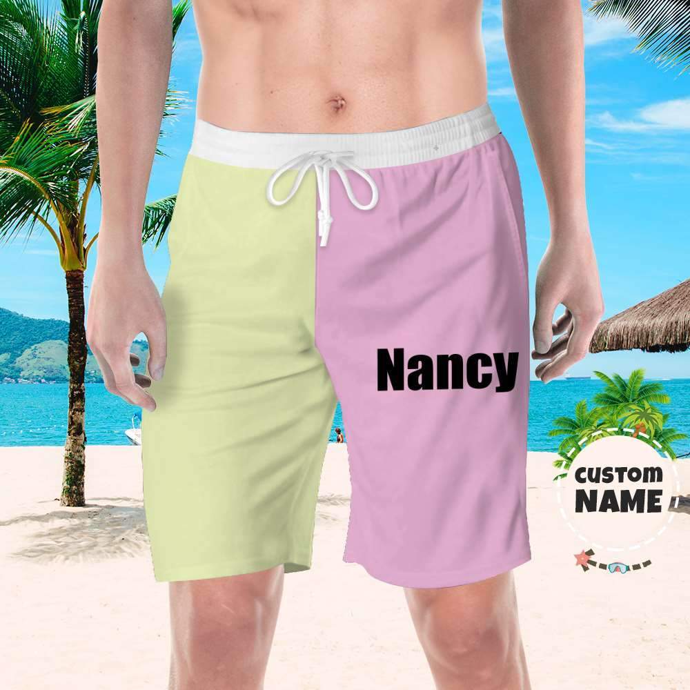 Personalized Beach Shorts Picture Swim Swimming Trunks Custom Swim Swimming Trunks with Name