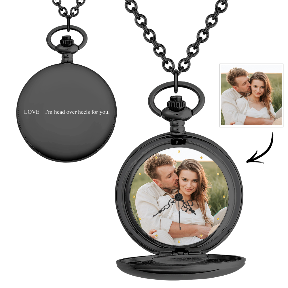 Personalized Engraved Photo Pocket Watch – Custom Gift for Every Occasion