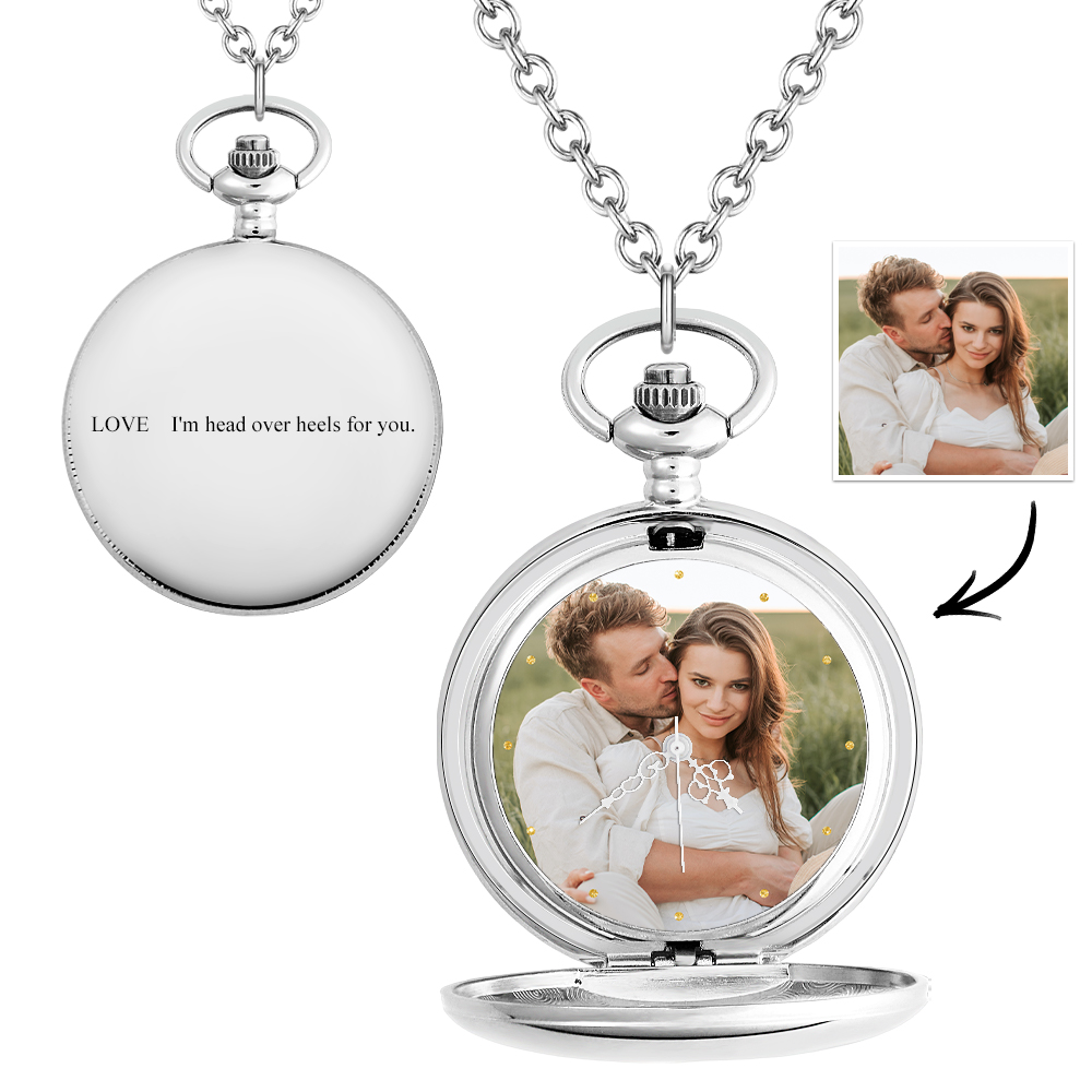 Personalized Engraved Photo Pocket Watch – Custom Gift for Every Occasion