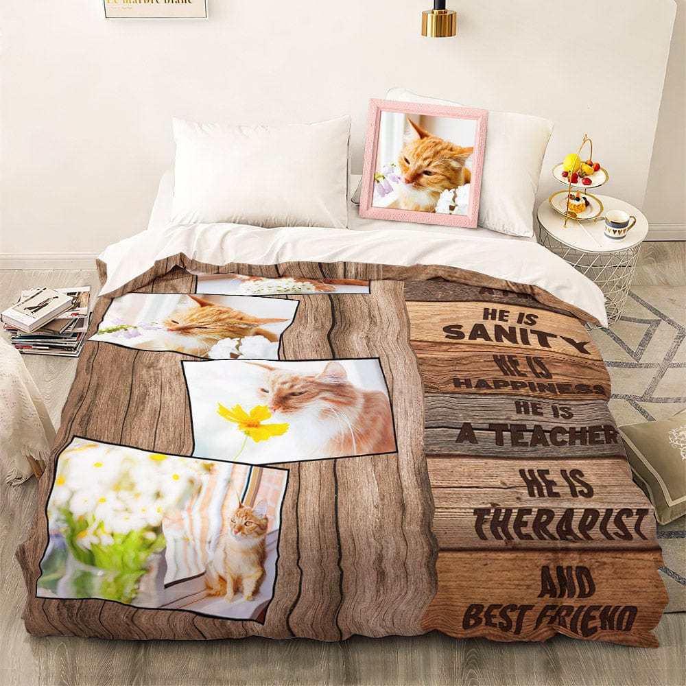 Custom Photo Collage Bedding Personalized Bedding Duvet Cover Double Bed Sheet Gifts