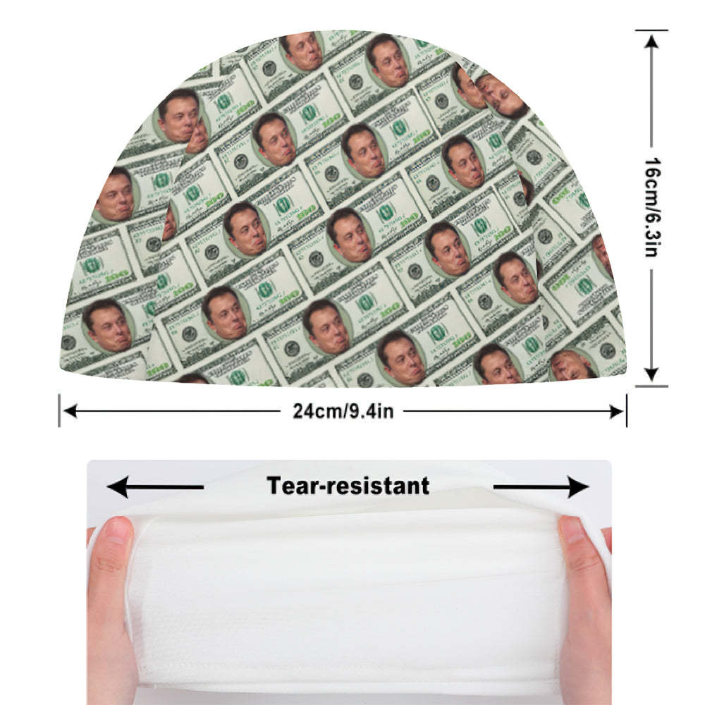 Custom Face Swimming Cap Personalized Money Swim Caps Swimming Hats for Men Women