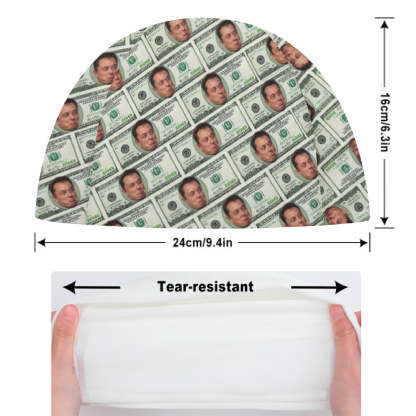 Custom Face Swimming Cap Personalized Money Swim Caps Swimming Hats for Men Women