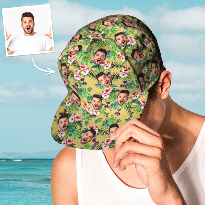Custom Face Hawaiian Style Baseball Cap Gifts for Him