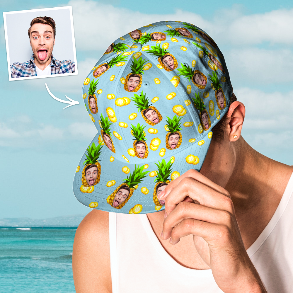Custom Face Hawaiian Style Baseball Cap Gifts for Him