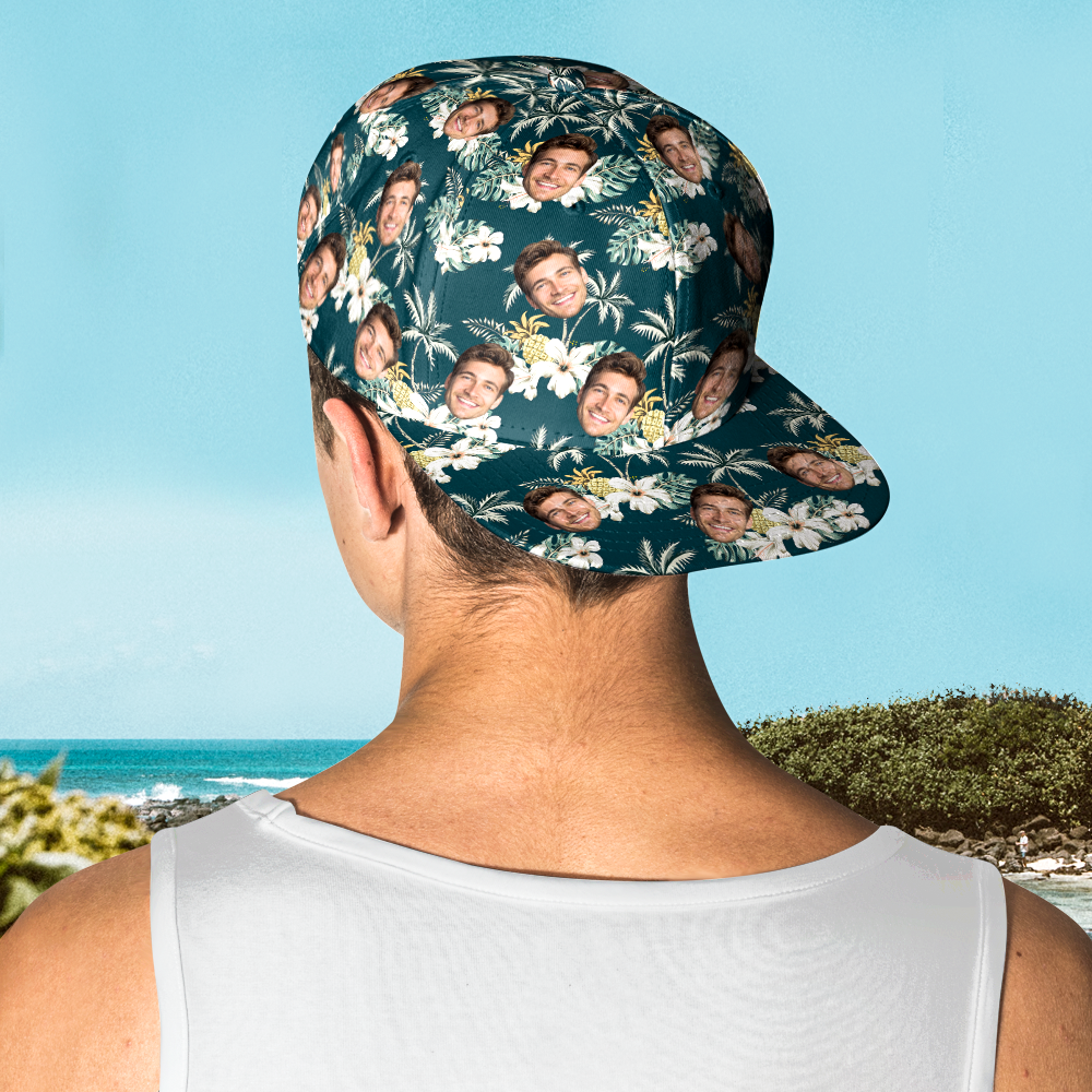Custom Face Hawaiian Style Baseball Cap Gifts for Him