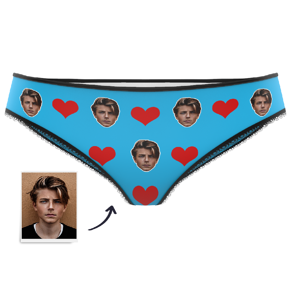 Valentine's Day Gift Heart - Custom Face Panties Underwear