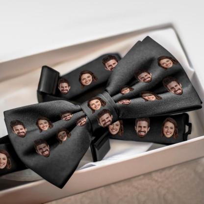 Custom Bow Tie Personalized Photo Bow Tie Custom Couple Face Bow Tie Personalized Funny Accesories Gift for Men