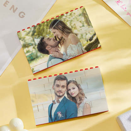 Custom Building Block Puzzle Horizontal Red Photo Building Bricks Christmas Gifts